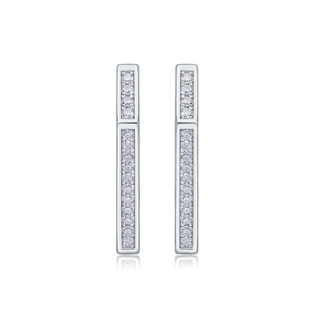 Coronation - Earrings Set With Top-quality Moissanite S925, Silver And Platinum-plated Stud Earrings, A Fashionable And Trendy Accessory That Can Be Tested With A Diamond Pen