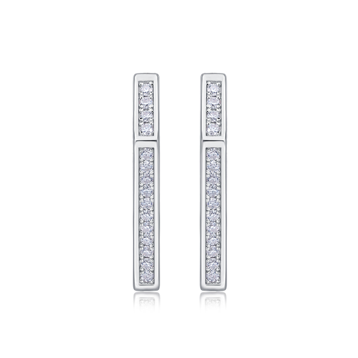 Coronation - Earrings Set With Top-quality Moissanite S925, Silver And Platinum-plated Stud Earrings, A Fashionable And Trendy Accessory That Can Be Tested With A Diamond Pen