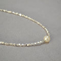 Womens Sparkling Minimalist Beaded Short Necklace