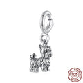 S925 Sterling Silver Yorkshire Terrier Pendant Sterling Silver Beads Accessories