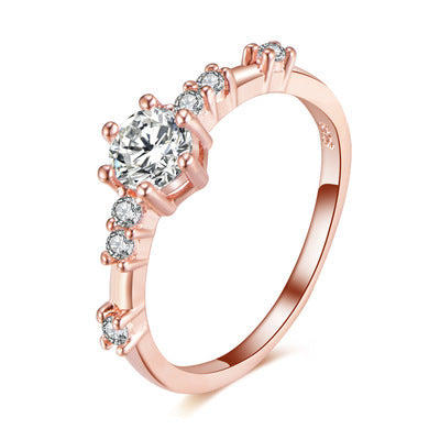 14K Gold-plated With 7 Tiny Diamonds  Fresh And Minimalist Japanese Style