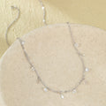 Banyan Tree S925 Silver Plated Gold Color Waterdrop Zircon Tassel Necklace