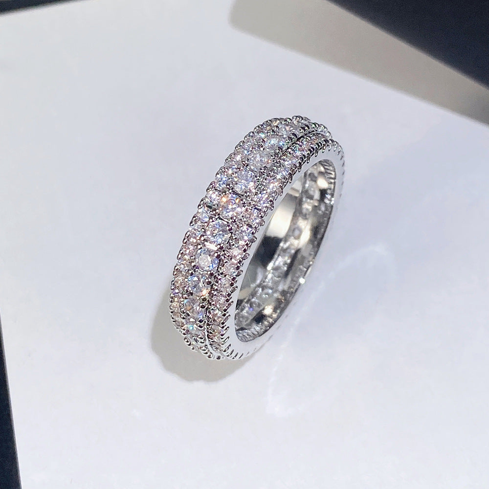 Womens Stylish And Minimalist Zircon-studded Ring