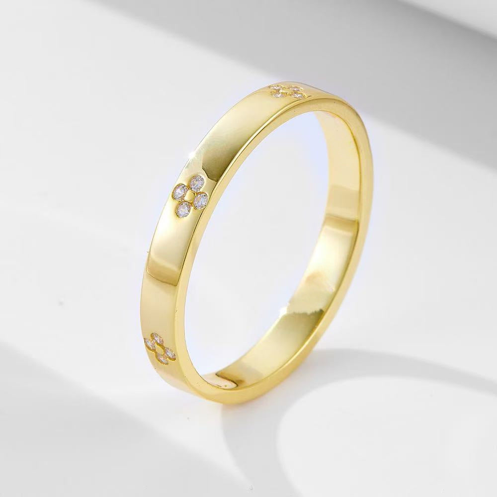 New Luxury Micro-pave Zircon Ring Set