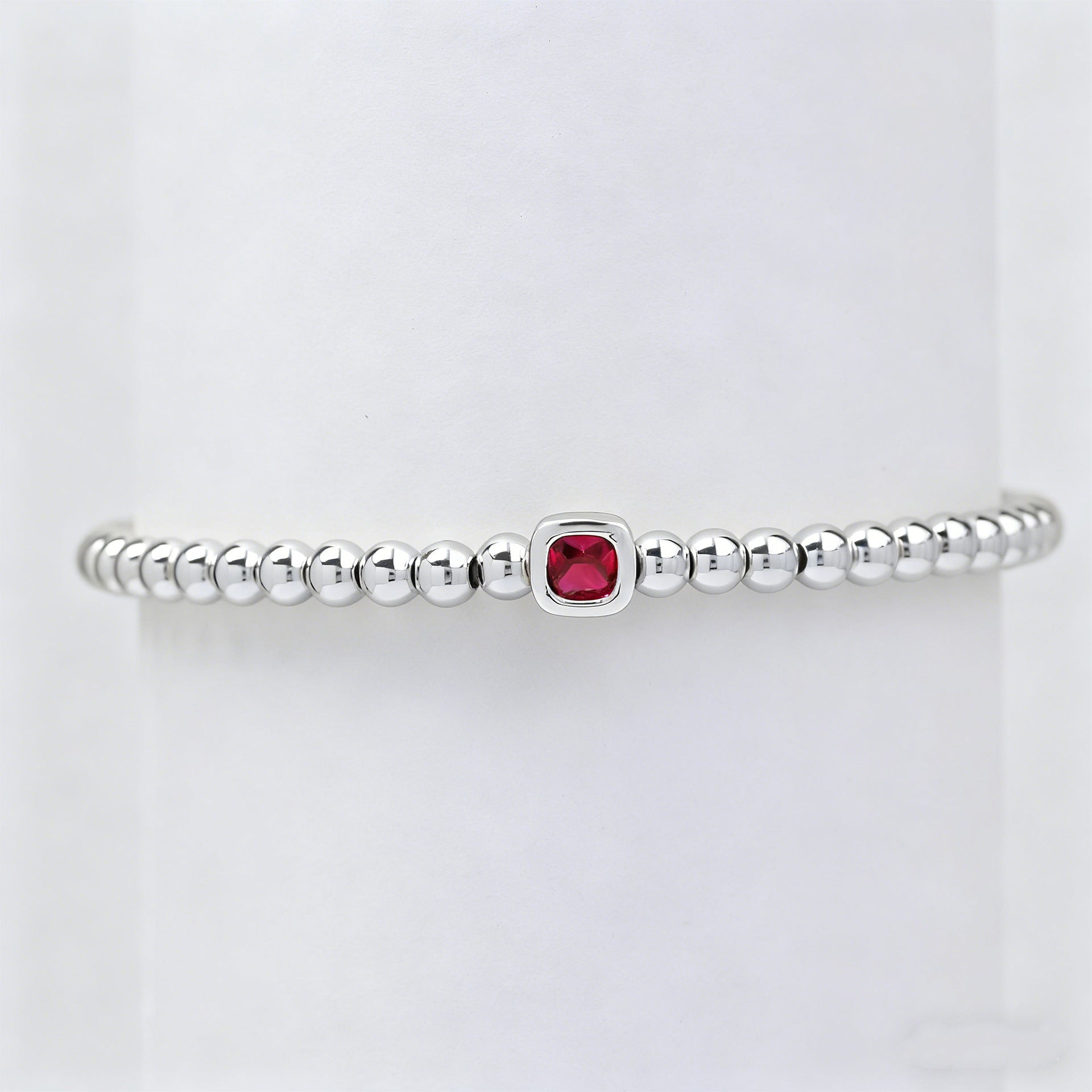 December Square Birthstone Bracelet In Brass