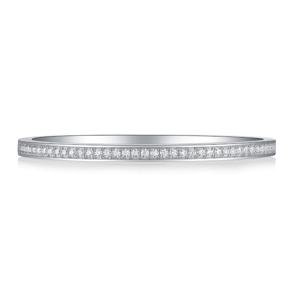 Token Of Love - A Luxurious And Fashionable Light Luxury Jewelry Silver Bracelet And Bracelet Set With Top-quality Moissanite, S925 Silver-plated Platinum