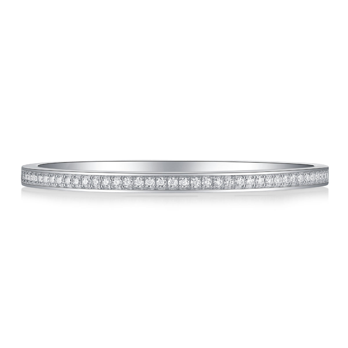 Token Of Love - A Luxurious And Fashionable Light Luxury Jewelry Silver Bracelet And Bracelet Set With Top-quality Moissanite, S925 Silver-plated Platinum