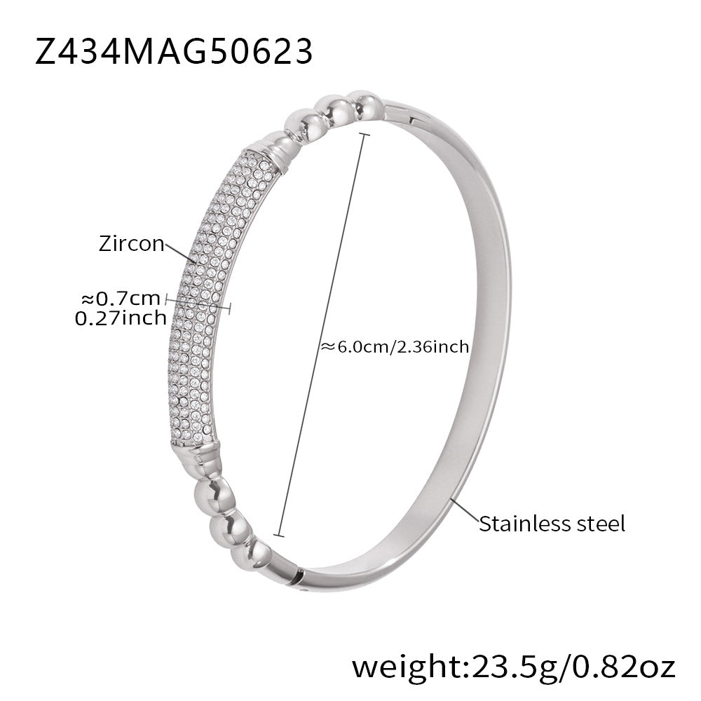 High-end Stainless Steel Zircon Bracelet