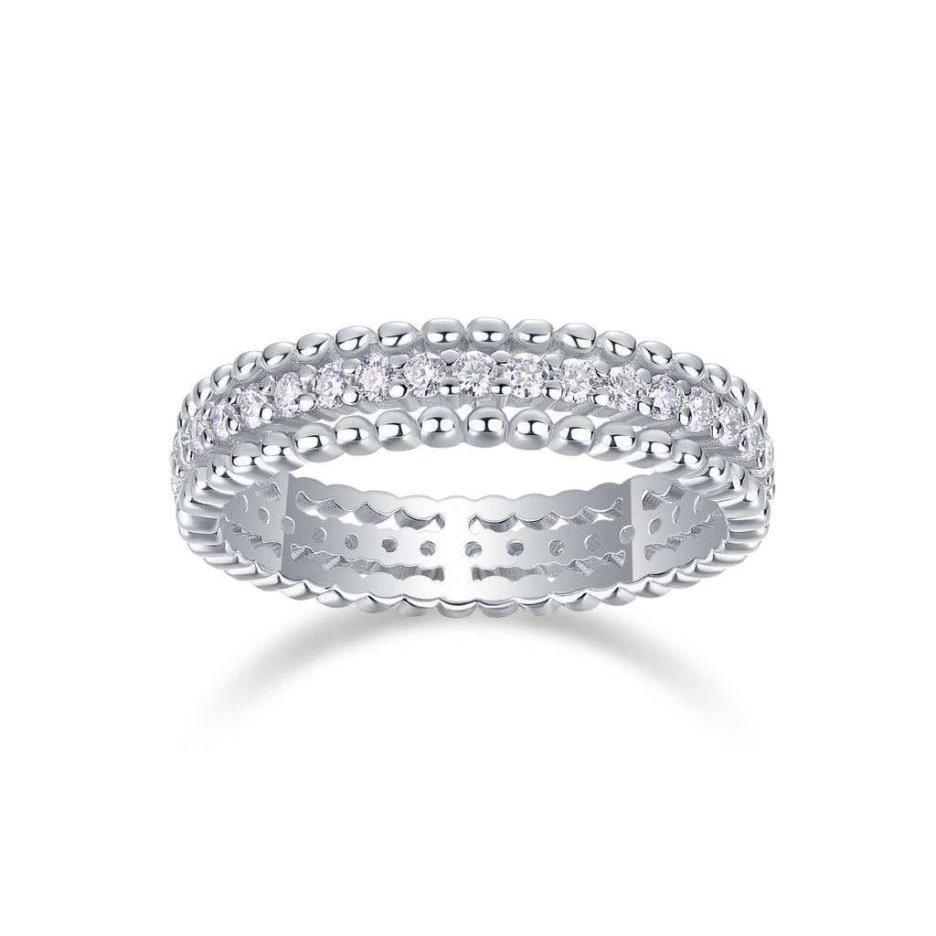 Autumn Stroll - A Wedding Ring Set With Top-quality Moissanite S925 Silver And Platinum-plated Diamond Can Be Tested With A Diamond Pen. The Ring Is In Gold And Rose Gold