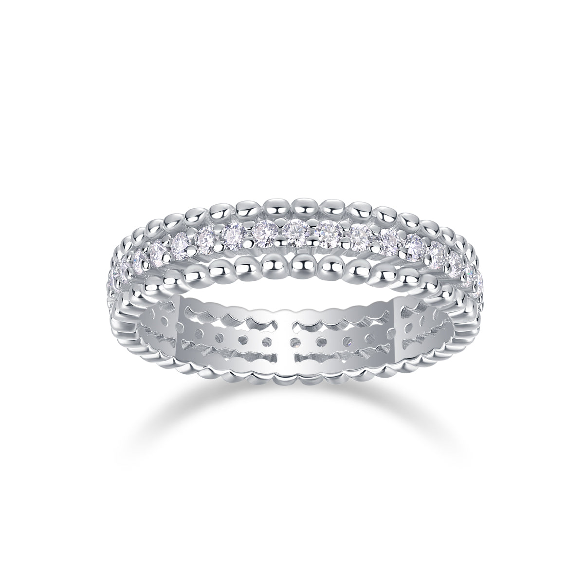 Autumn Stroll - A Wedding Ring Set With Top-quality Moissanite S925 Silver And Platinum-plated Diamond Can Be Tested With A Diamond Pen. The Ring Is In Gold And Rose Gold