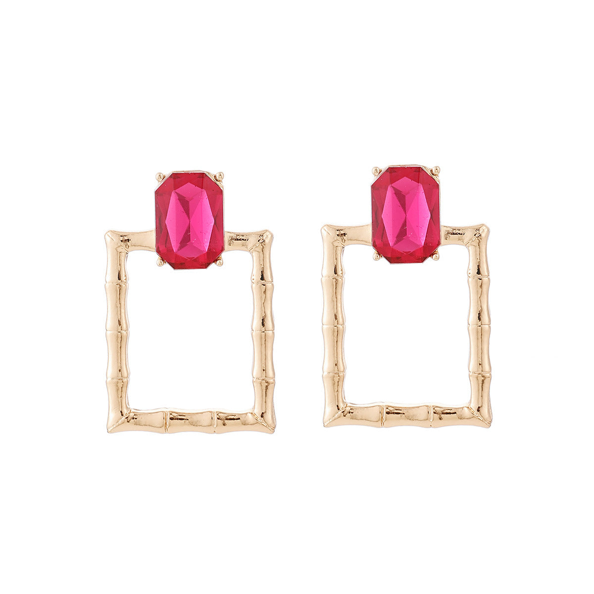 Retro Hollow Heart-Shaped Geometric Earrings