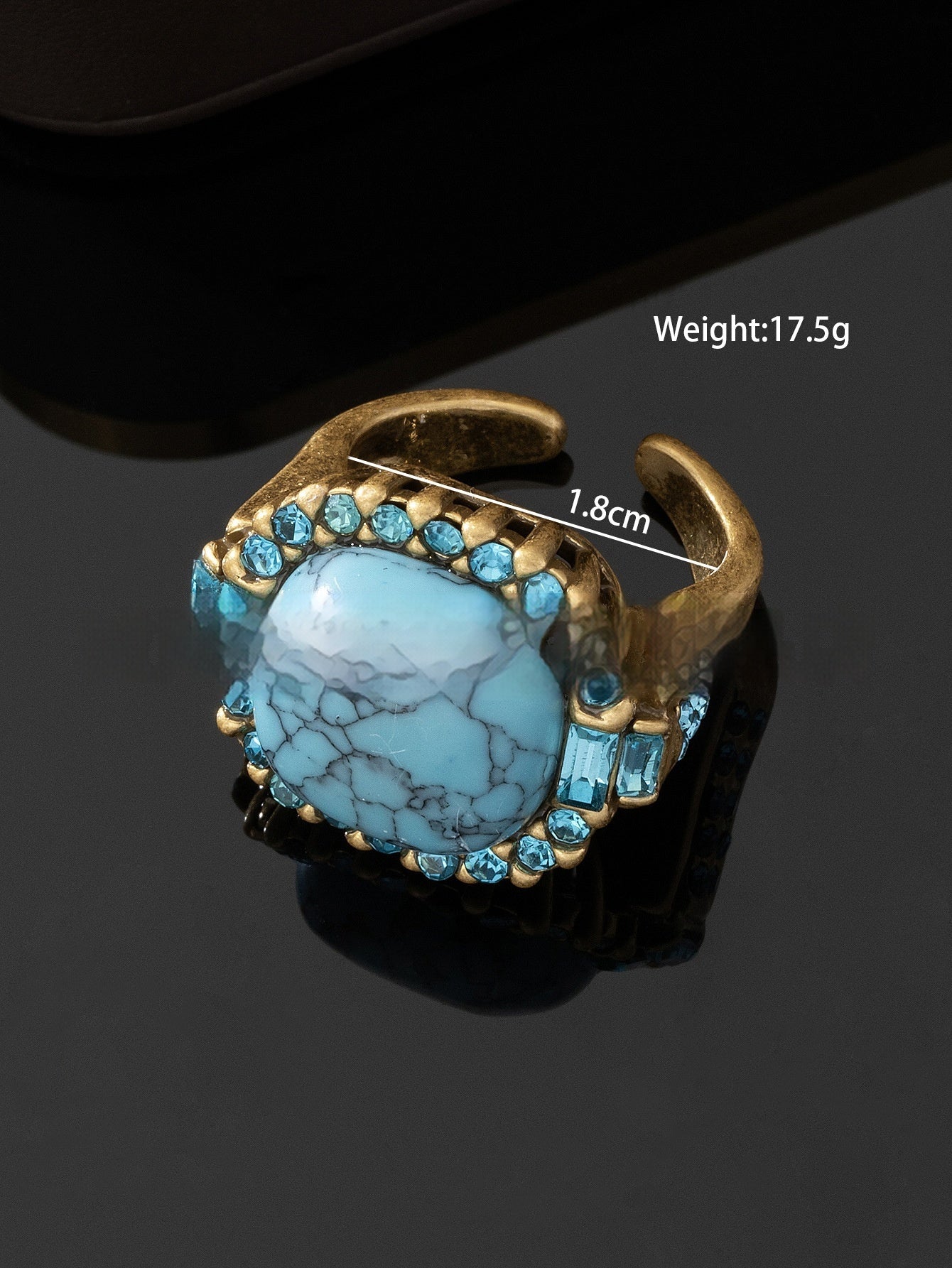 European And American Retro Turquoise Jewelry Set