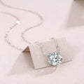 Time Chain - A Fashionable And Light Luxury Jewelry Pendant Necklace Set With Top-quality Moissanite, S925 Silver Plated Platinum