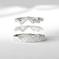 3-Piece Ring Diamond-Encrusted Stacking Bracelet Set