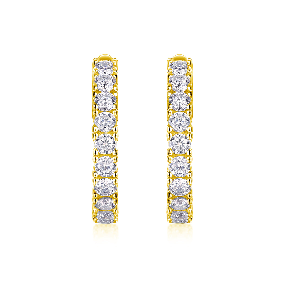 Modern Guide - Premium Moissanite Luxury Fashion Light Luxury Jewelry Silver Stud Earrings S925 Silver Plated Platinum