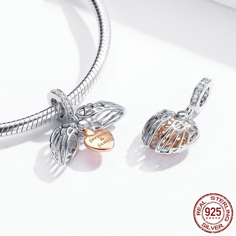 S925 Sterling Silver Scattered Beads Pendant Can Be Opened Forever Family Pendant