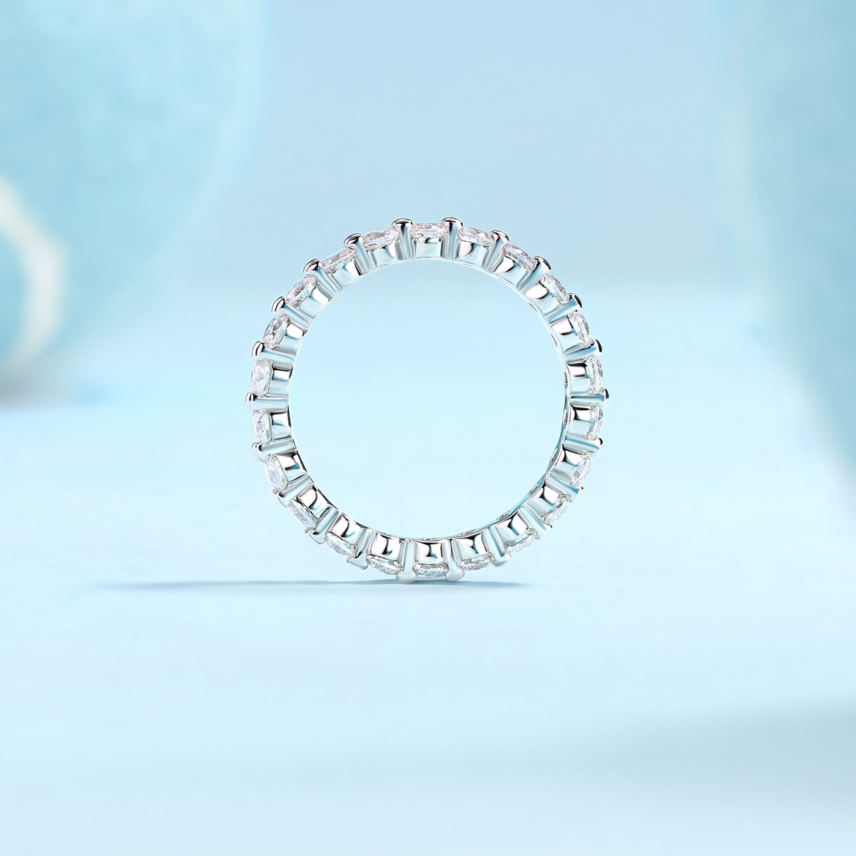 Capture This Moment - A Wedding Ring Set With Top-quality Moissanite S925 Silver And Platinum-plated Diamond Can Be Inspected With A Diamond Pen