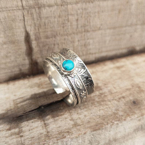 Bohemian-style Vintage Patterned Relief Ring