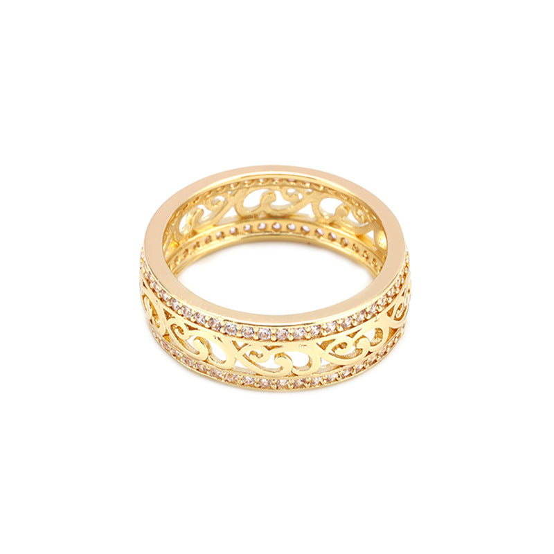 Personalized Hollow-out Zircon Ring For Women