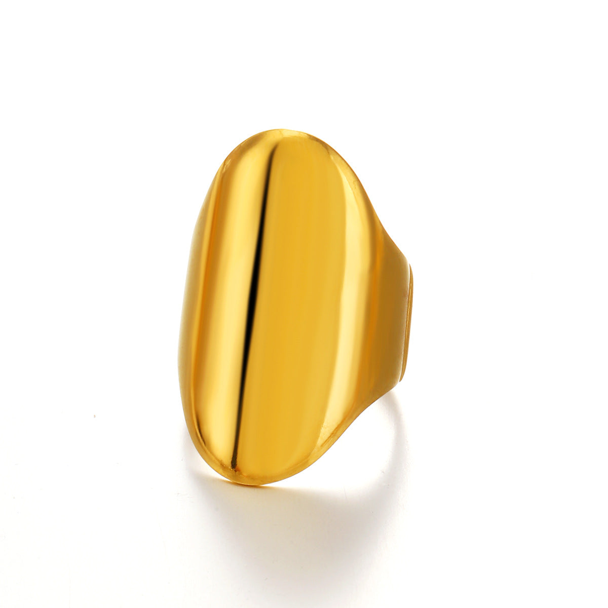 Stainless Steel Simple Style Exaggerated Thick Ring Personality