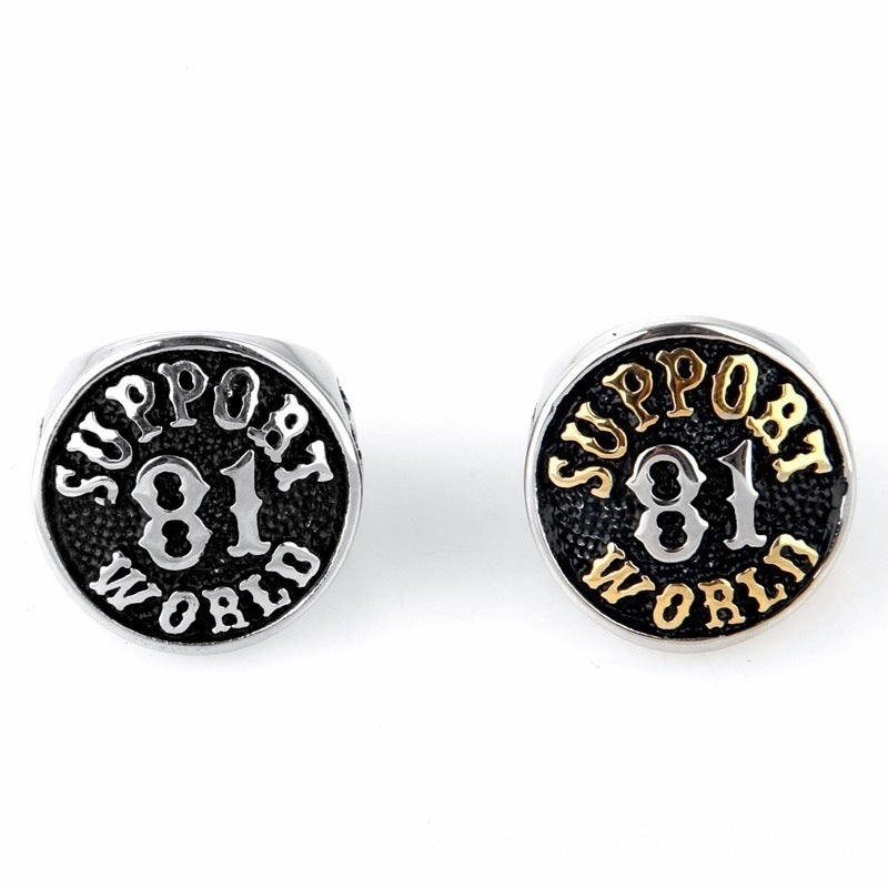 European And American Men's Alloy Rings