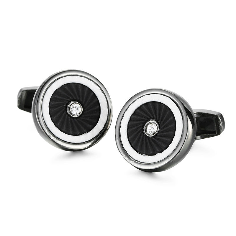 Round Cufflinks Copper Material French Shirt Cufflinks