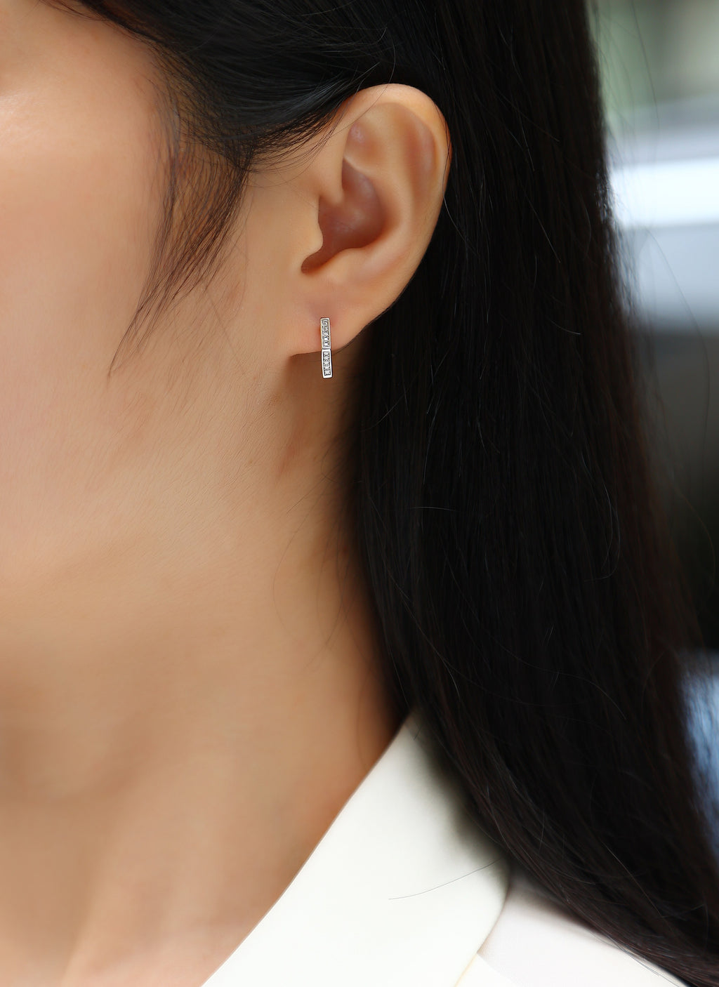 Mood - Earrings Set With Top-quality Moissanite S925 Silver And Platinum-plated Stud Earrings, A Fashionable And Trendy Accessory, Can Be Tested With A Diamond Pen