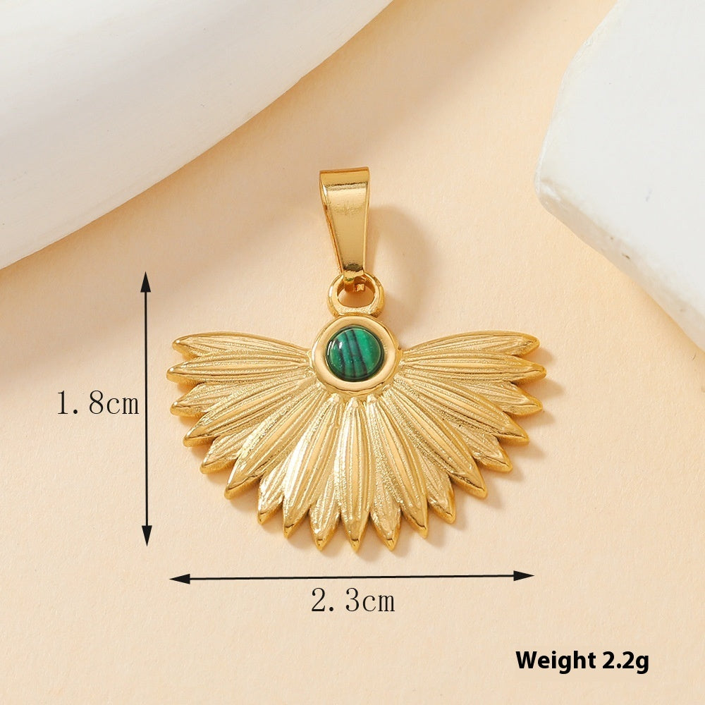 Single Pendant Stainless Steel Casting Hand Accessories Turquoise