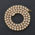 Single-row Tennis Chain Unisex Necklace Hip-hop Style