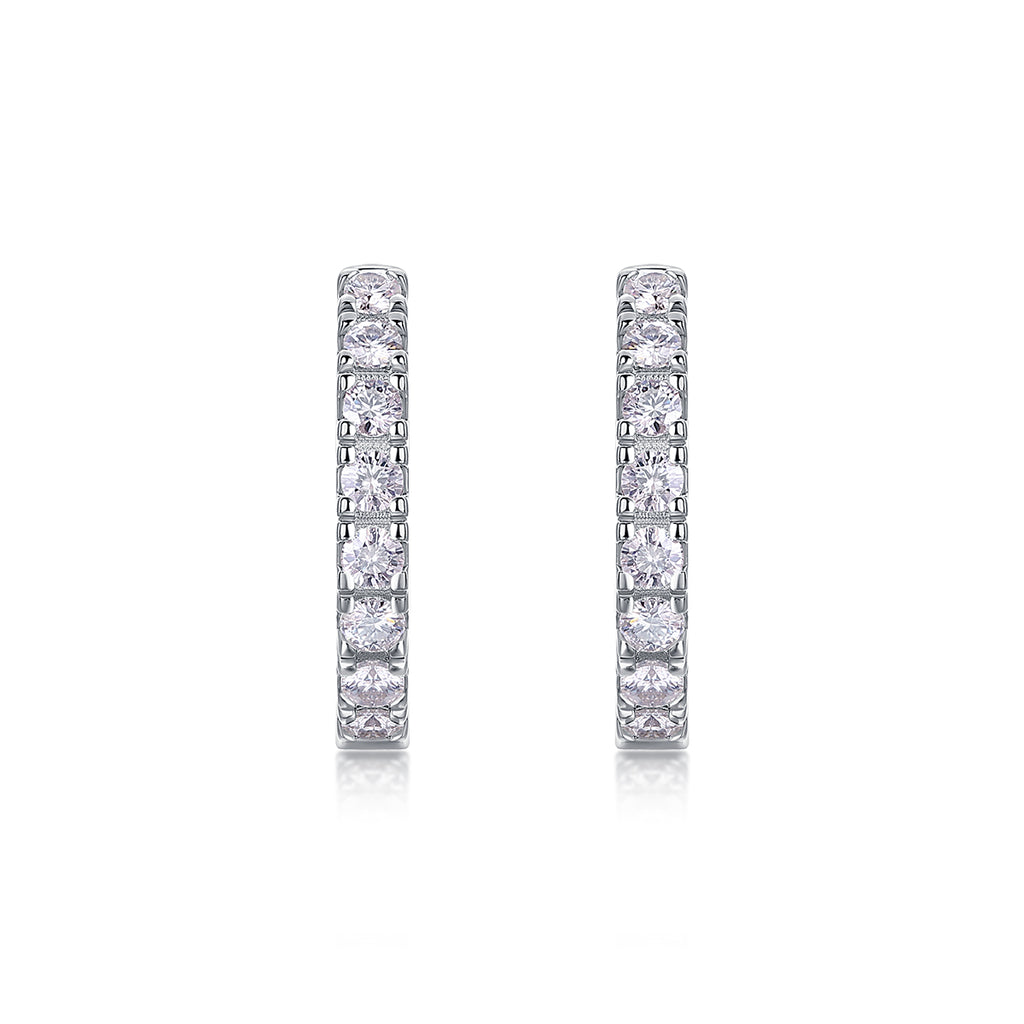 Top-quality Moissanite Luxury And Fashionable Light Luxury Jewelry Silver Stud Earrings S925 Silver Plated Platinum