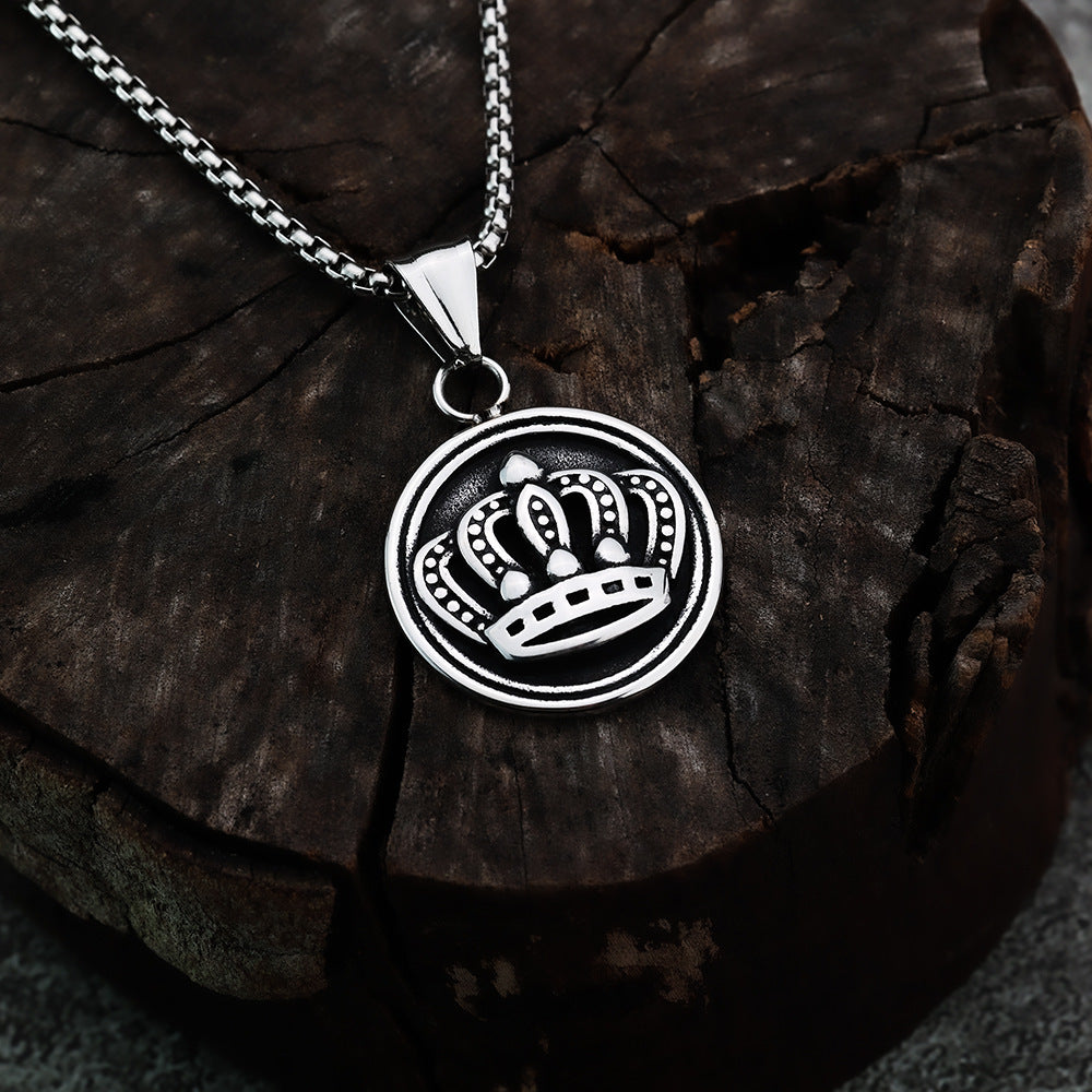 Fashionable And Unique Nordic Viking Pendant In A Crown Design