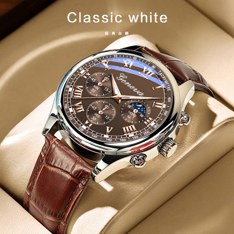 Business Quartz Sport Casual Belt Men's Watch