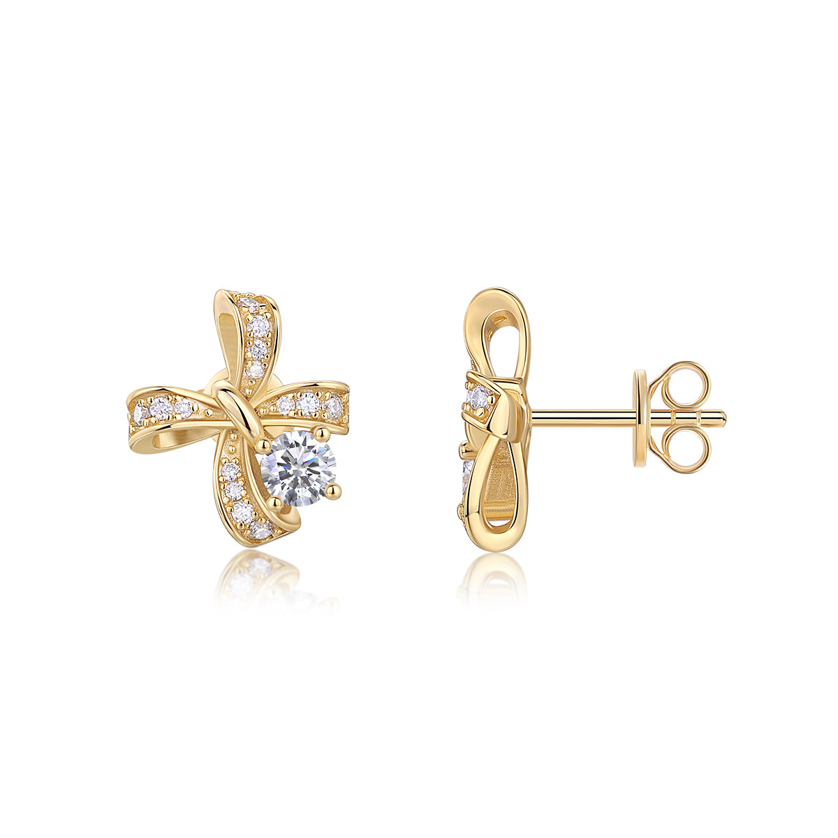 Top-quality Moissanite Luxury And Fashionable Light Luxury Jewelry Silver Stud Earrings S925 Silver Plated Platinum