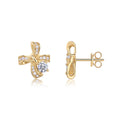 Top-quality Moissanite Luxury And Fashionable Light Luxury Jewelry Silver Stud Earrings S925 Silver Plated Platinum