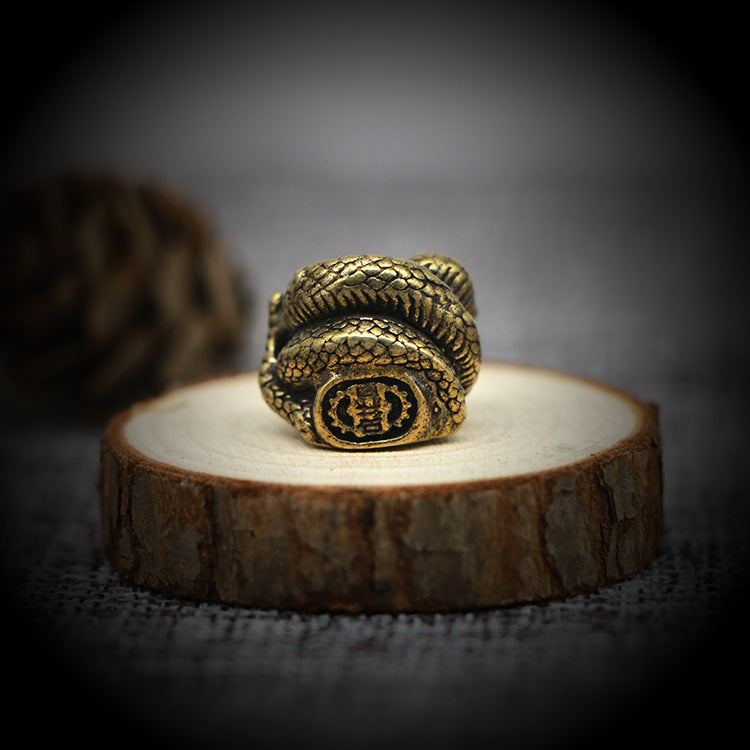 Retro Handmade Brass Creative Snake Spacer Bracelet Accessories