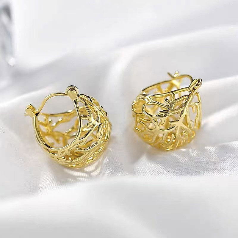 Vintage High-end Gold Earrings For Women