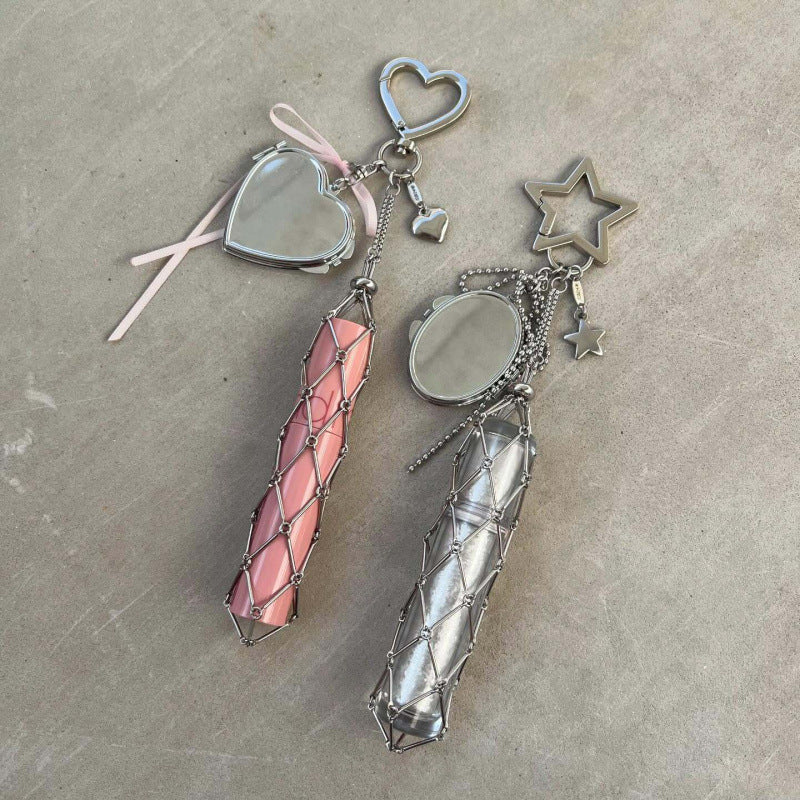 A Wire Fence Lipstick Holder DIY Bag Package Pendant