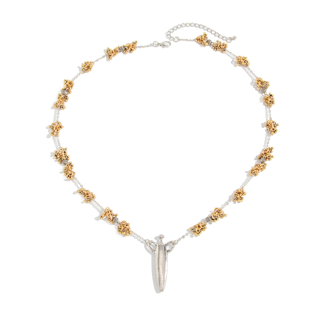 Hip-hop Personality Geometric Teardrop Pendant Necklace