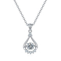 Set With Top-quality Moissanite, This Luxurious And Fashionable Light Luxury Trend Jewelry Necklace Pendant Is Made Of S925 Silver Electroplated With Platinum