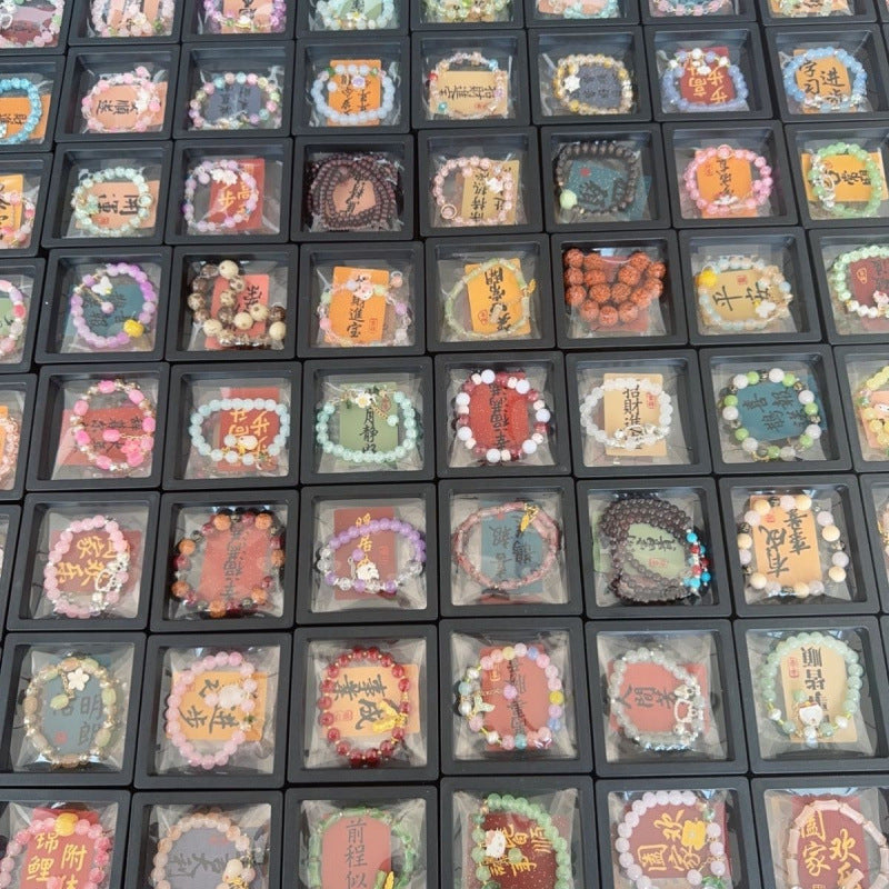 Night Market, Temple Fair And Exhibition Stalls Featuring Beaded Bracelets And Glass Jewelry