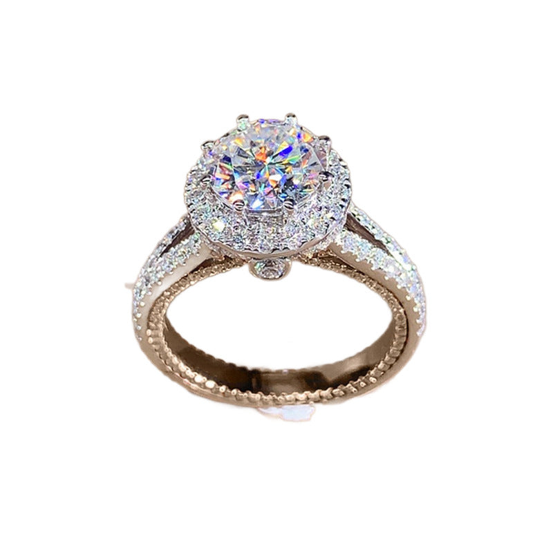 Women's Ring With Zirconium Inlay
