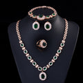 Big Brand Retro Zircon Necklace Set Chain Women
