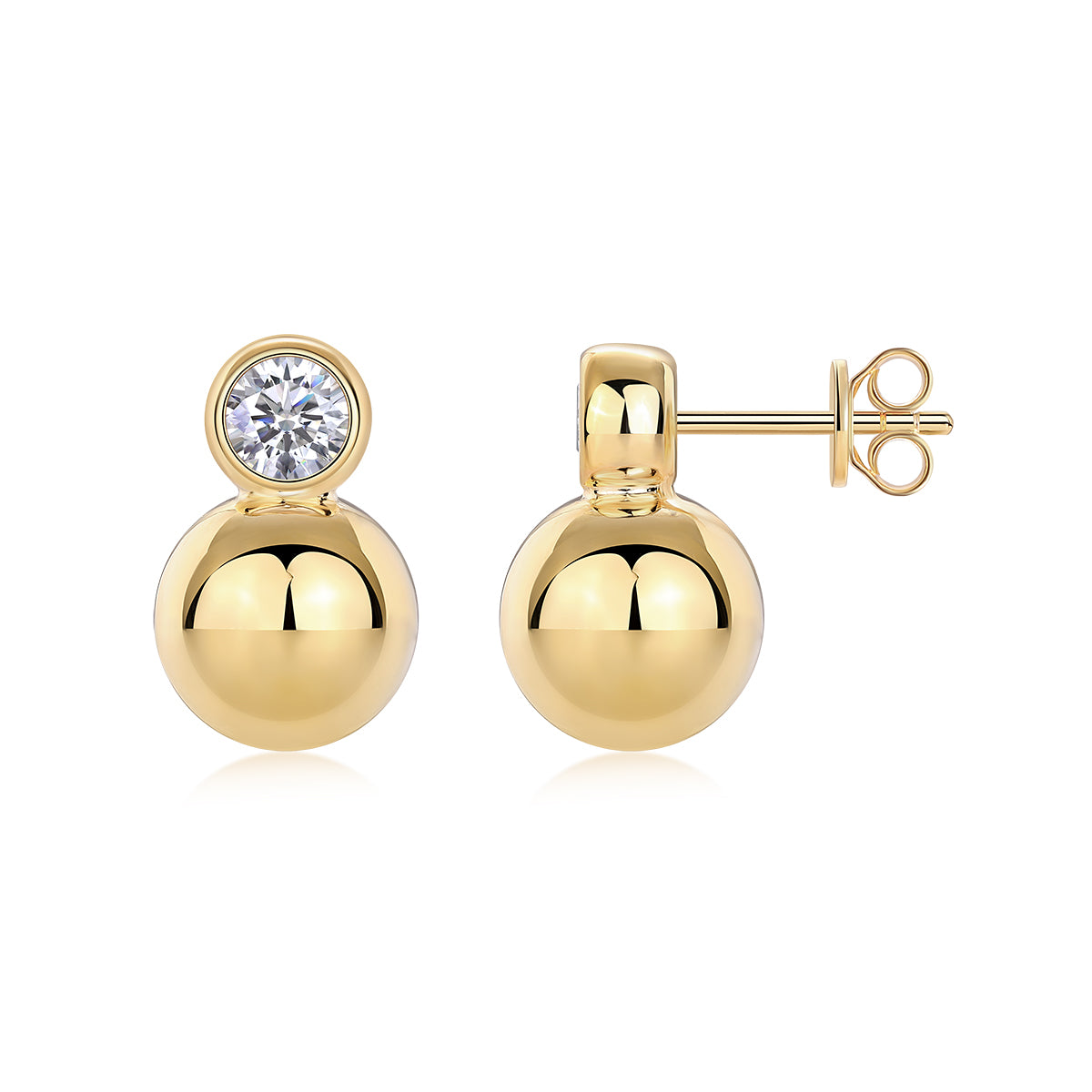 Crystal Drop Earrings - Set With Top-quality Moissanite Luxury Fashion Light Luxury Jewelry Silver Stud Earrings S925 Silver Electroplated Gold
