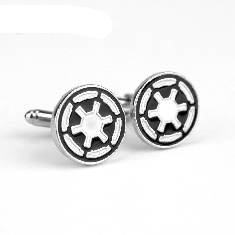 Round Cufflinks Copper Material French Shirt Cufflinks