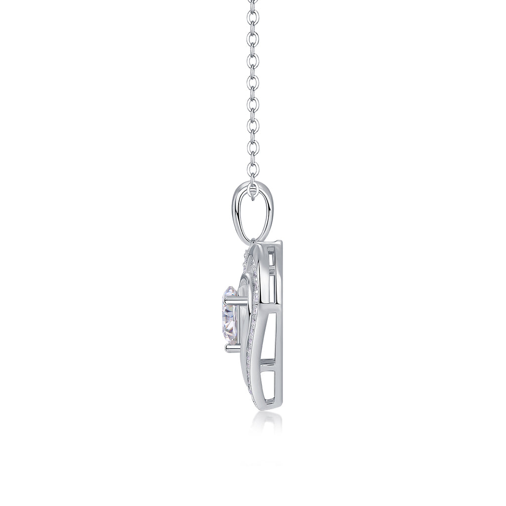 Telepathy - Top-quality Moissanite Fashionable Light Luxury Jewelry Pendant Necklace S925 Silver Plated Platinum.
