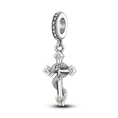 925 Silver Color Zirconium Devil's Eye Loose Beaded Hanging Ornament
