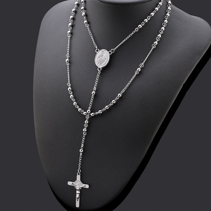Cross Necklace Vintage And Personalized Collarbone Chain Sweater Chain Made Of Titanium Steel That Wont Fade