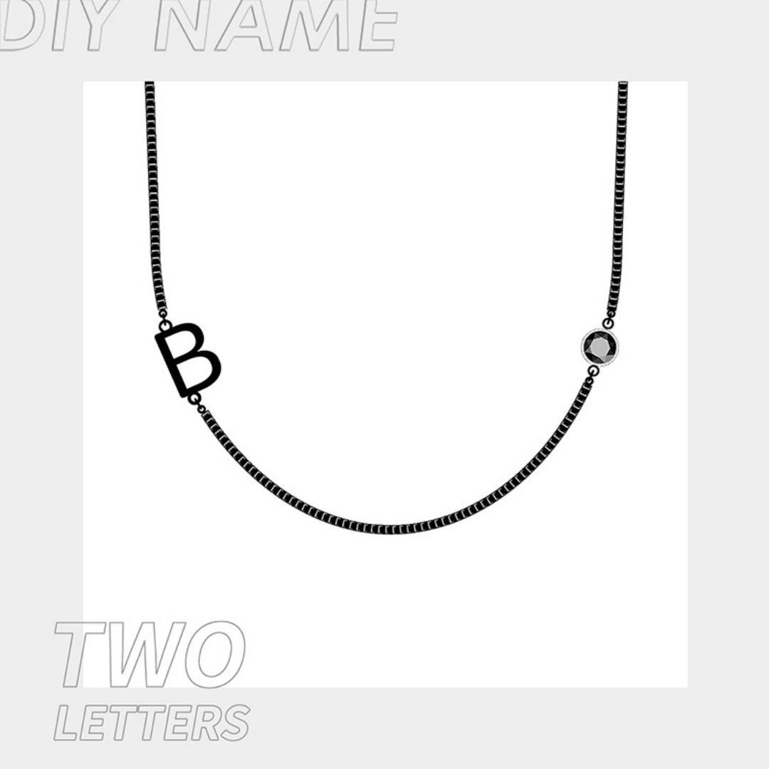 Creative Versatile Letter Three-dimensional Stainless Steel Necklace