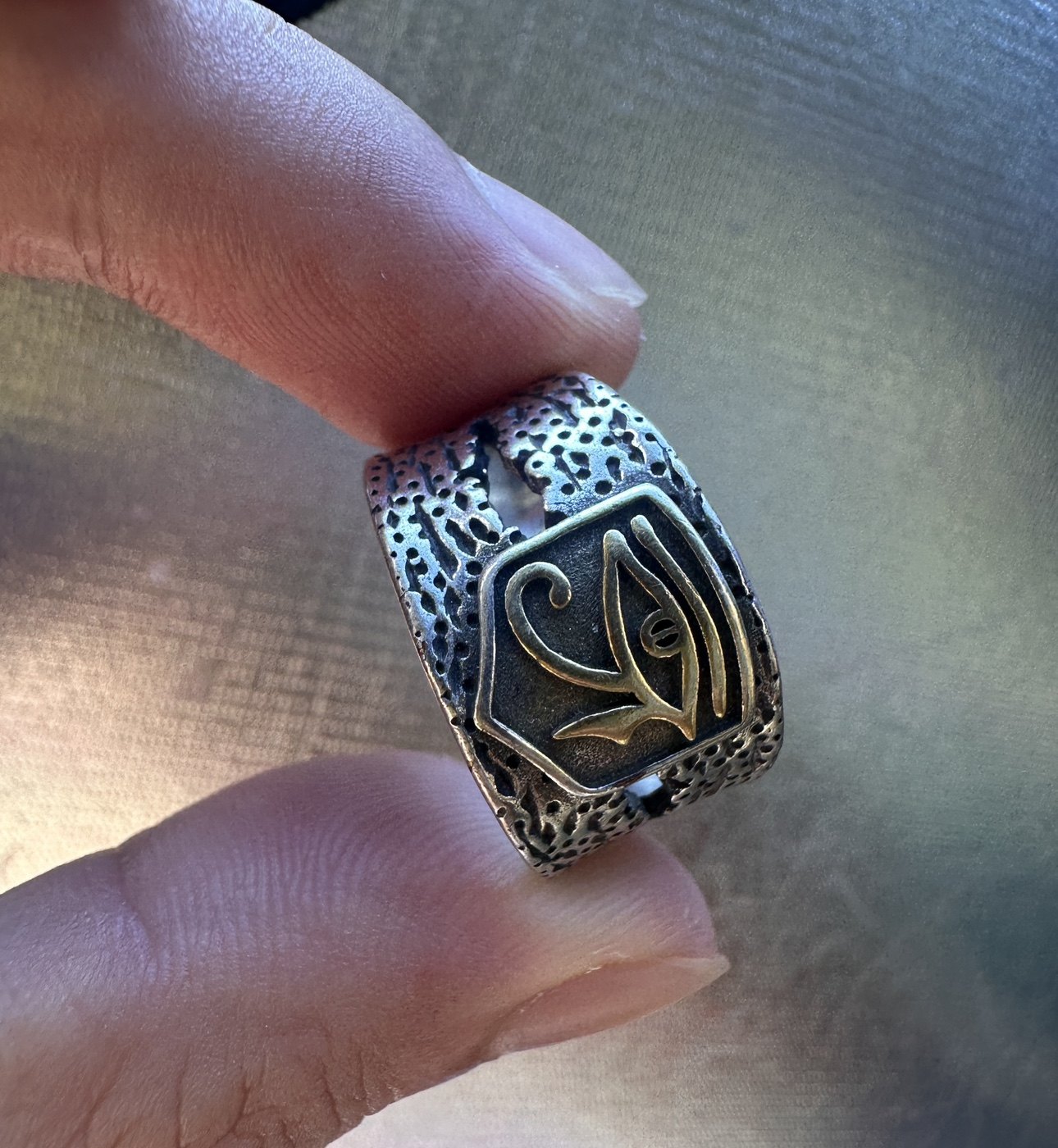 Vintage Vintage Men's Niche Adjustable Ring With An Open Mouth