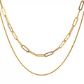 Stylish Double-layer Coiled Paperclip Necklace Minimalist And Vintage